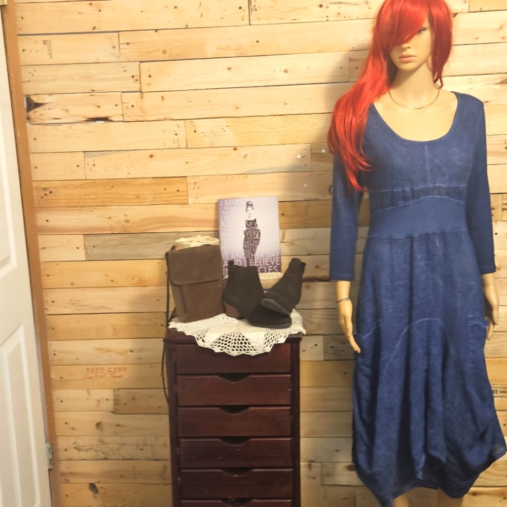 INIZIO linen two pocket magic dress